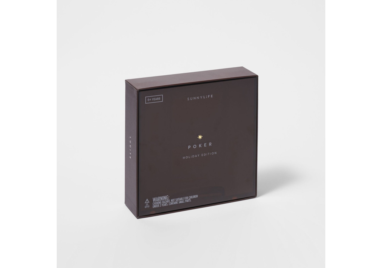 Jeu de Poker Lucite - Ensemble complet avec 200 jetons et cartes - SU 053812 - Sunnylife