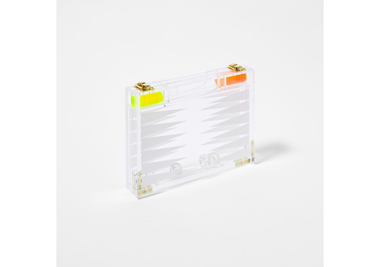 Backgammon de Voyage en Lucite - Pratique et Élégant - SU 053911 - Sunnylife
