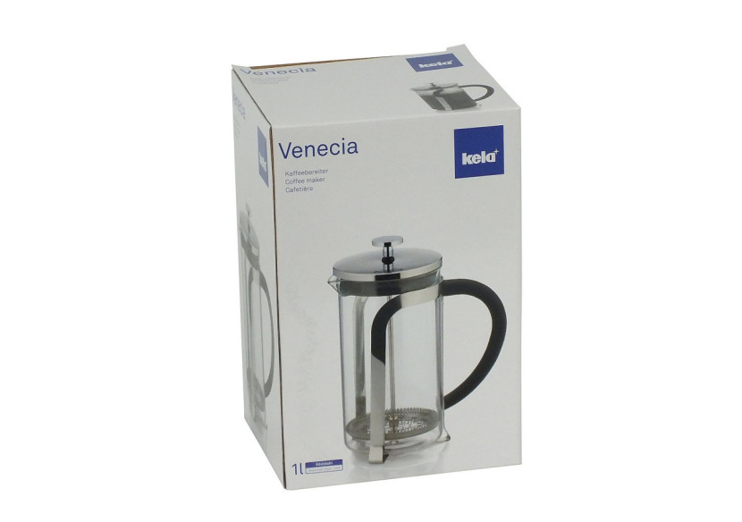 Cafetière Venecia - 1 Litre en Verre - KE 108525 - Kela Keuken Cafetière Venecia - 1 Litre en Verre - KE 108525 - Kela Keuken