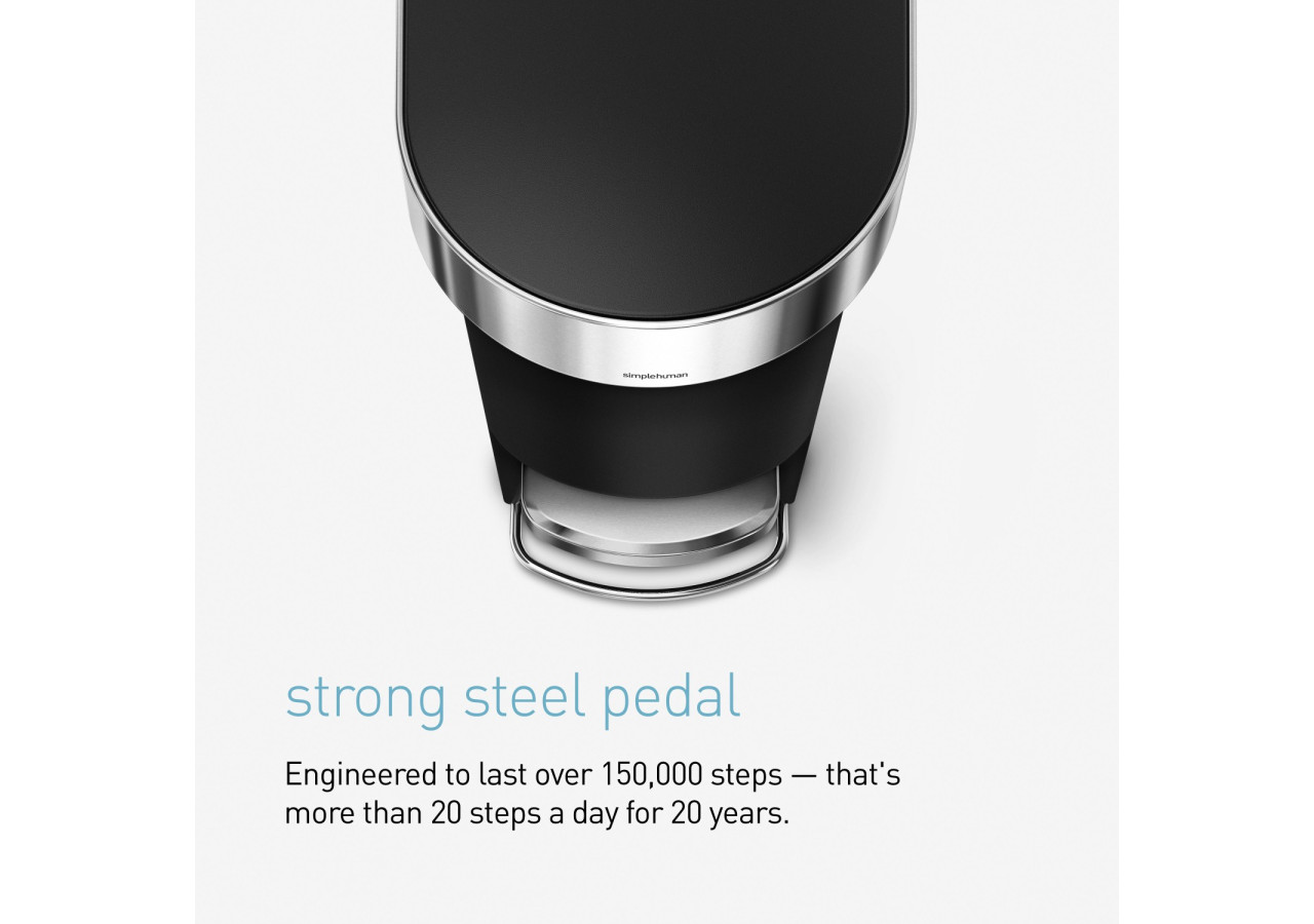 Poubelle Slim - 40 Litres avec fermeture silencieuse - SH 023632 - Simplehuman