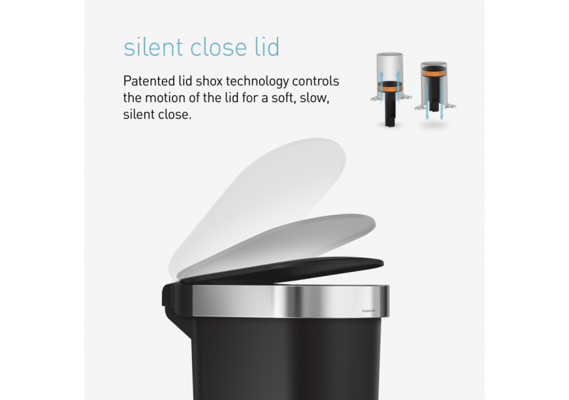 Poubelle Slim - 40 Litres avec fermeture silencieuse - SH 023632 - Simplehuman Poubelle Slim - 40 Litres avec fermeture silencieuse - SH 023632 - Simplehuman
