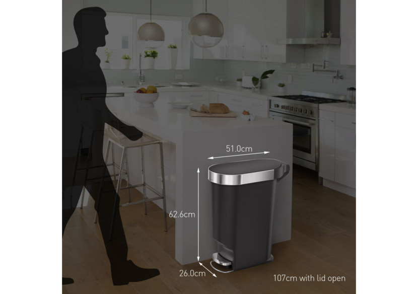 Poubelle Slim - 40 Litres avec fermeture silencieuse - SH 023632 - Simplehuman Poubelle Slim - 40 Litres avec fermeture silencieuse - SH 023632 - Simplehuman