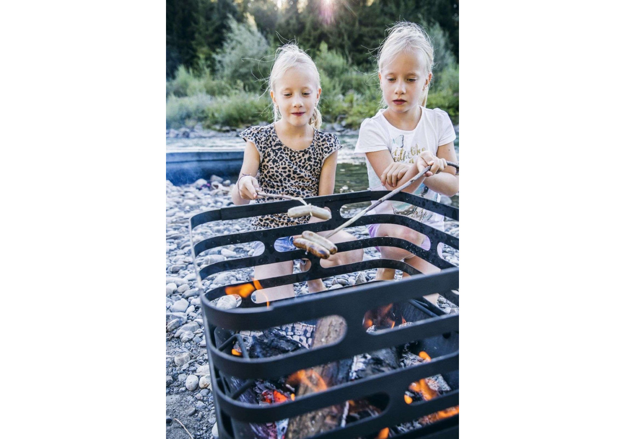 Cube Vuurkorf - Vuurkorf et barbecue multifonctionnel en acier inoxydable - HO 330122 - Höfats