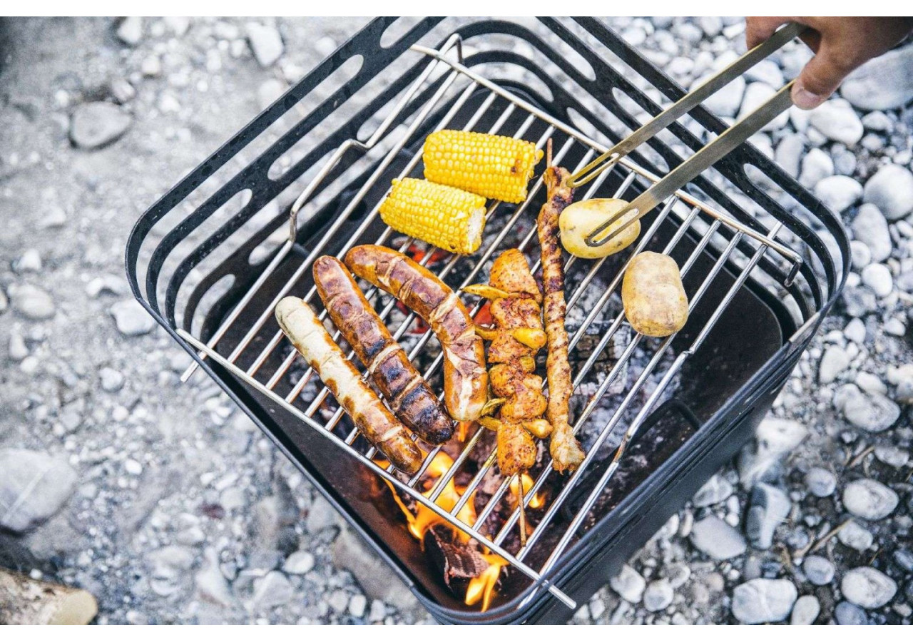 Cube Vuurkorf - Vuurkorf et barbecue multifonctionnel en acier inoxydable - HO 330122 - Höfats