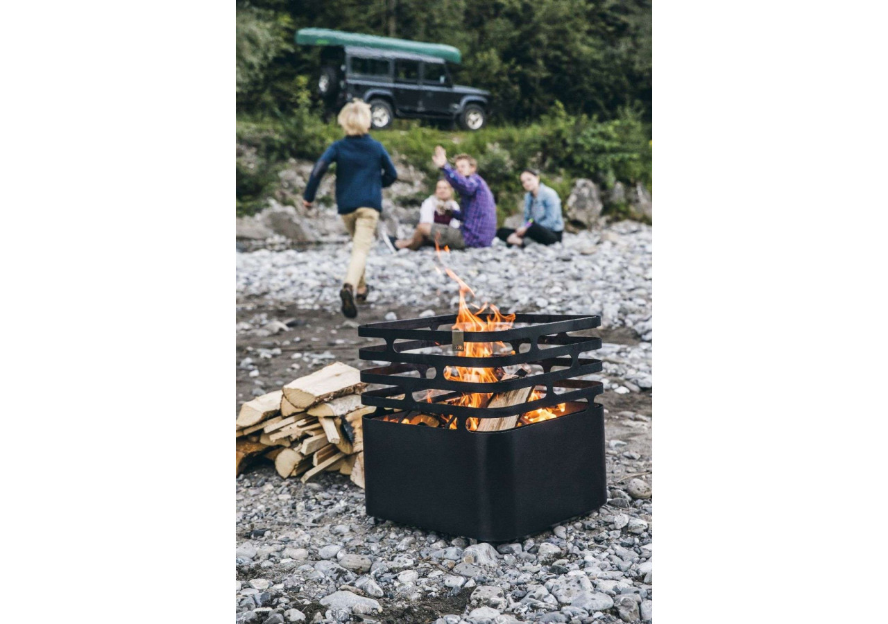Cube Vuurkorf - Vuurkorf et barbecue multifonctionnel en acier inoxydable - HO 330122 - Höfats