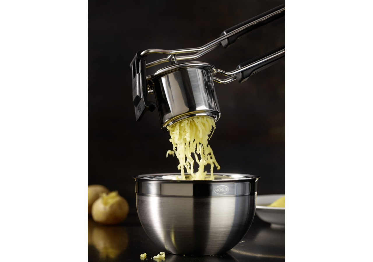 Presse-purée Aardappelpers 34,5 cm - Acier inoxydable avec clip de fixation - RS 162854 - Rösle Keuken