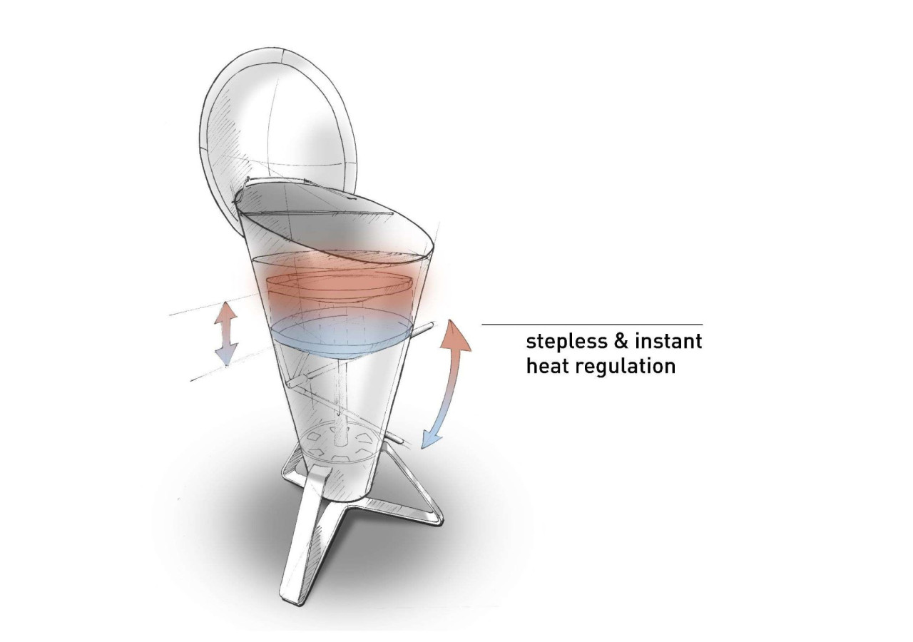 Grill Cone - Barbecue charbon avec contrôle de chaleur - HO 330030 - Höfats