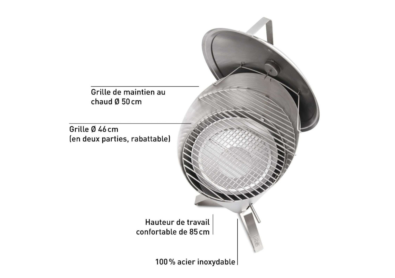 Grill Cone - Barbecue charbon avec contrôle de chaleur - HO 330030 - Höfats