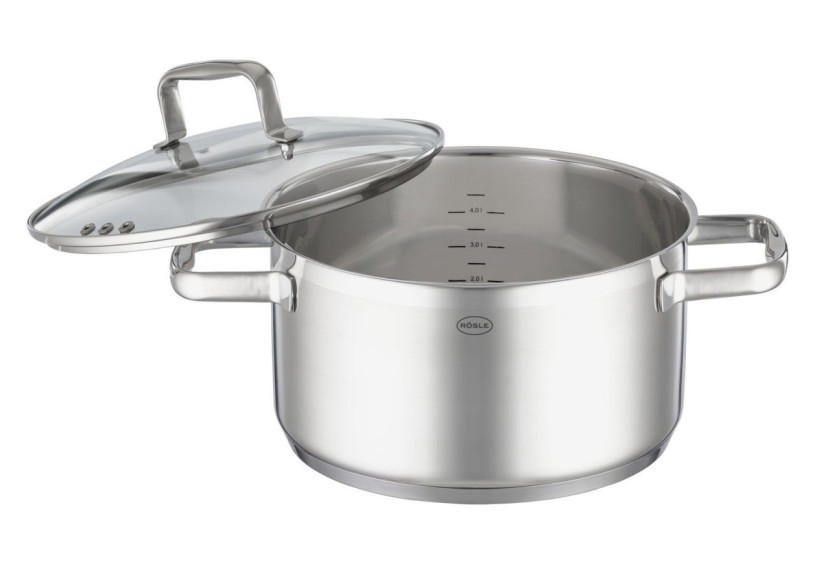 Casserole Charm 5,8 litres - Acier inoxydable avec couvercle en verre - RS 919335 - Rösle Keuken Casserole Charm 5,8 litres - Acier inoxydable avec couvercle en verre - RS 919335 - Rösle Keuken