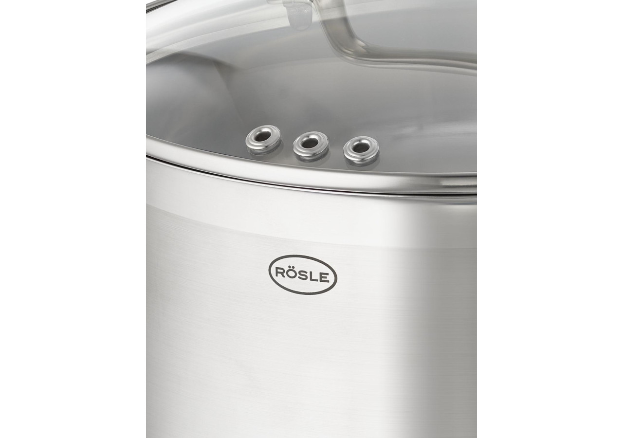 Casserole Charm 5,8 litres - Acier inoxydable avec couvercle en verre - RS 919335 - Rösle Keuken