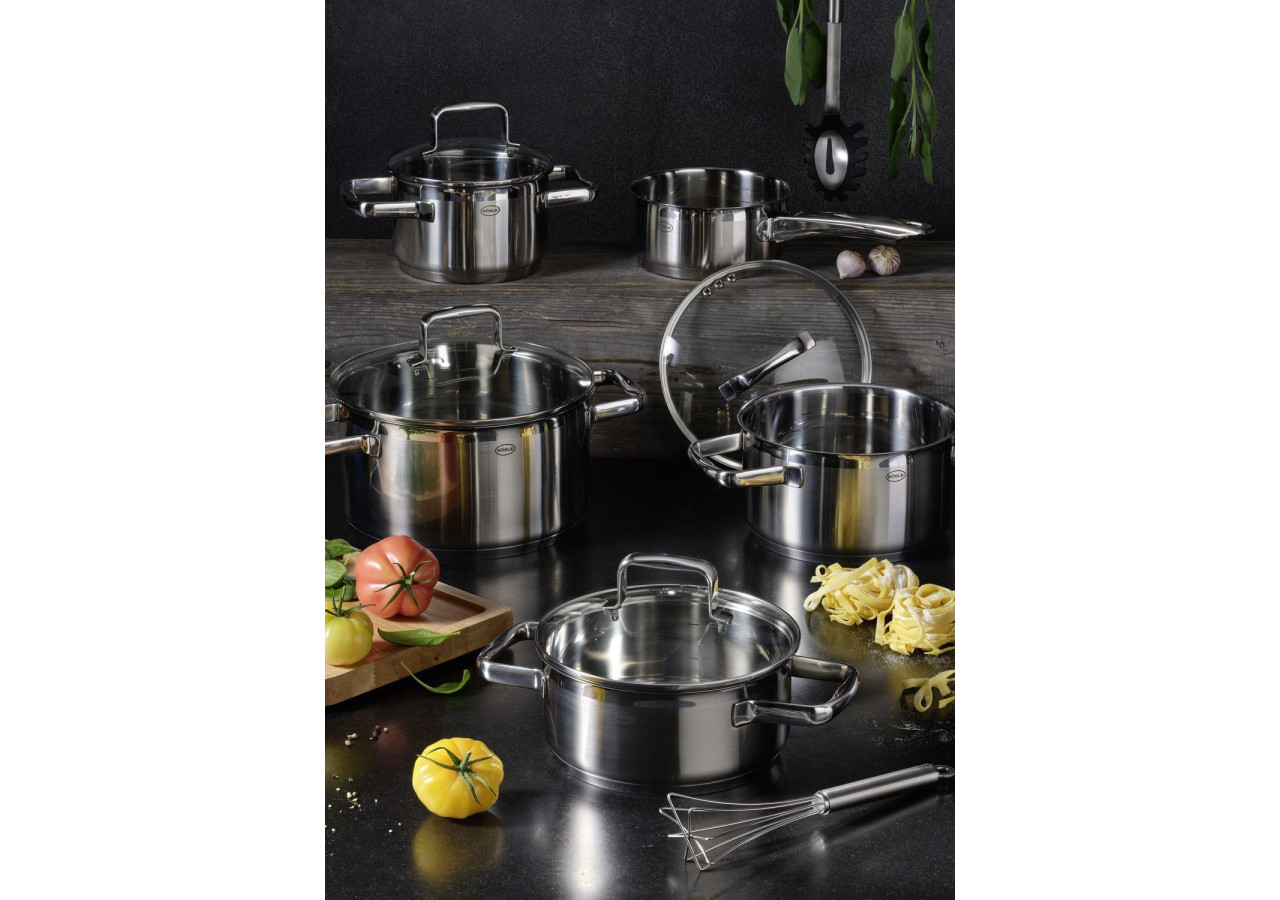 Casserole Charm 5,8 litres - Acier inoxydable avec couvercle en verre - RS 919335 - Rösle Keuken