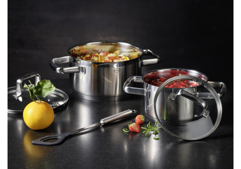 Casserole Charm 5,8 litres - Acier inoxydable avec couvercle en verre - RS 919335 - Rösle Keuken Casserole Charm 5,8 litres - Acier inoxydable avec couvercle en verre - RS 919335 - Rösle Keuken