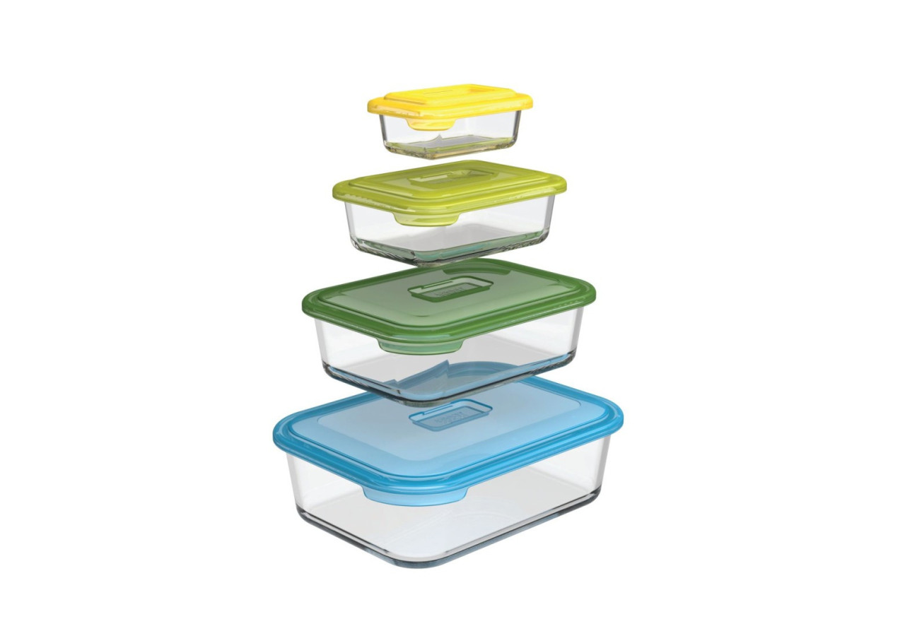 Set de 4 Ovenschalen Nest - Verres empilables avec couvercles - JJ 810608 - Joseph Joseph