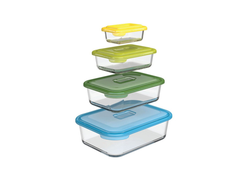 Set de 4 Ovenschalen Nest - Verres empilables avec couvercles - JJ 810608 - Joseph Joseph Set de 4 Ovenschalen Nest - Verres empilables avec couvercles - JJ 810608 - Joseph Joseph