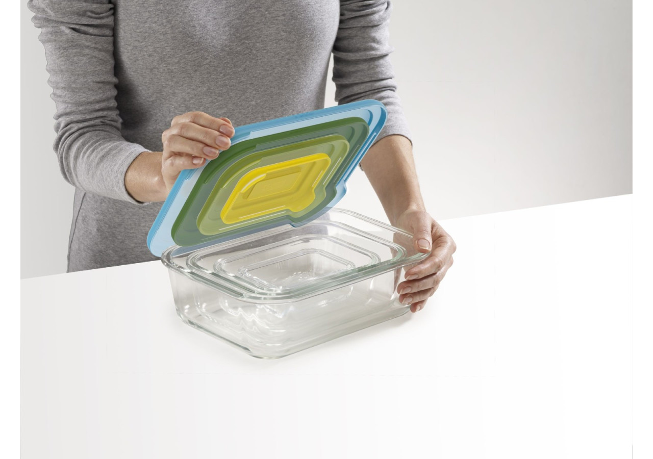 Set de 4 Ovenschalen Nest - Verres empilables avec couvercles - JJ 810608 - Joseph Joseph