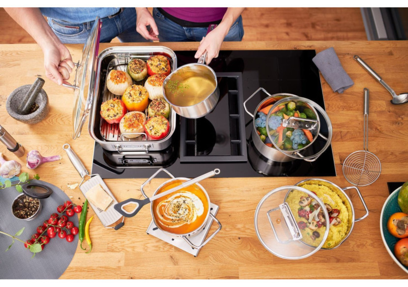 Set de 4 casseroles Expertiso - Cuisine polyvalente - RS 919472 - Rösle Keuken Set de 4 casseroles Expertiso - Cuisine polyvalente - RS 919472 - Rösle Keuken