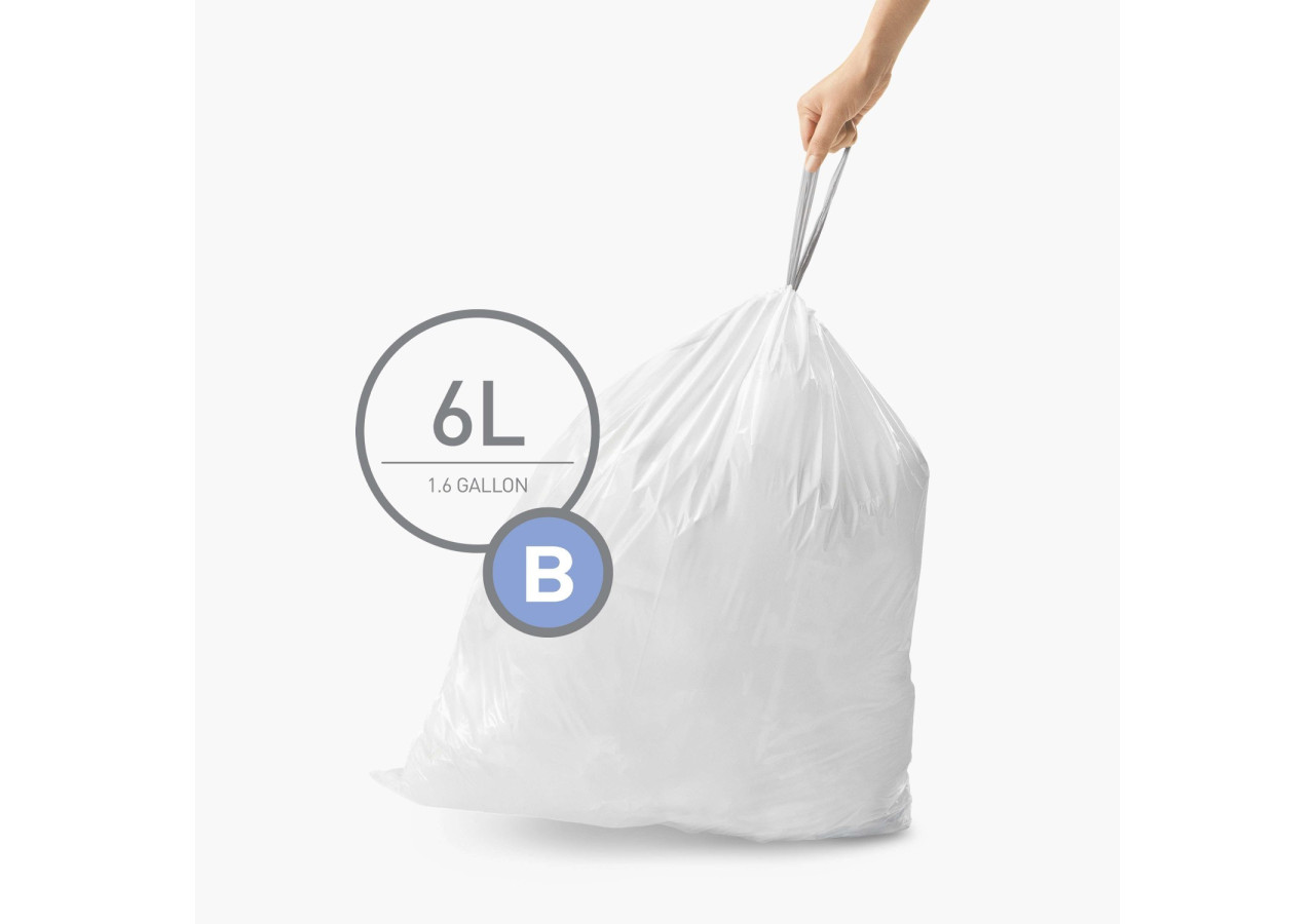 Sacs poubelle Code B 6 litres - Pack de 20 unités - SH 003122 - Simplehuman