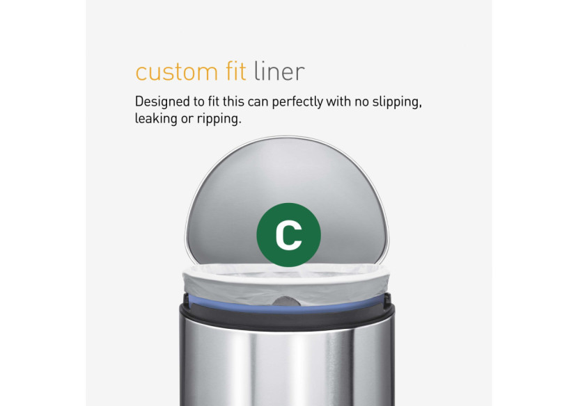 Sacs poubelle Code C - Lot de 20 sacs de 10-12 litres - SH 003139 - Simplehuman Sacs poubelle Code C - Lot de 20 sacs de 10-12 litres - SH 003139 - Simplehuman