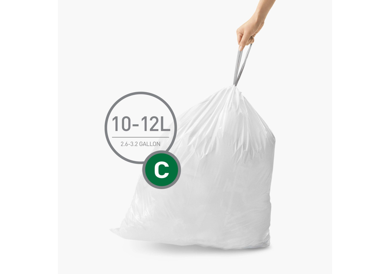 Sacs poubelle Code C - Lot de 20 sacs de 10-12 litres - SH 003139 - Simplehuman