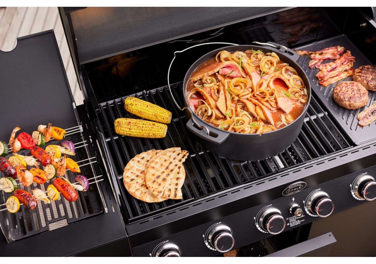 Cocotte en fonte Vario - 35 cm avec couvercle multifonction - RS 254252 - RÃ¶sle Barbecue