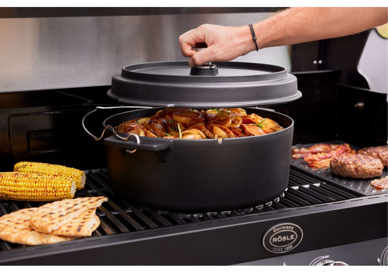 Cocotte en fonte Vario - 35 cm avec couvercle multifonction - RS 254252 - RÃ¶sle Barbecue