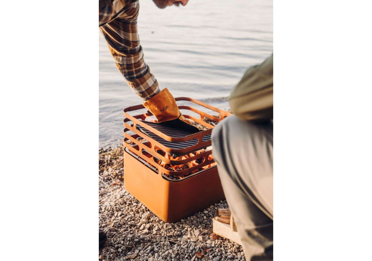 Plaque Plancha pour Cube Vuurkorf - Gietijzer 50x28 cm - HO 330283 - Höfats