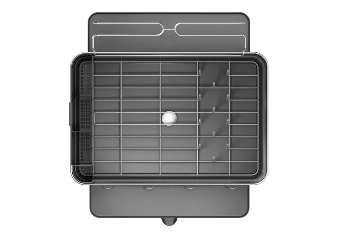 Égouttoir avec cadre en acier et porte-verres - Pratique et design - SH 021751 - Simplehuman