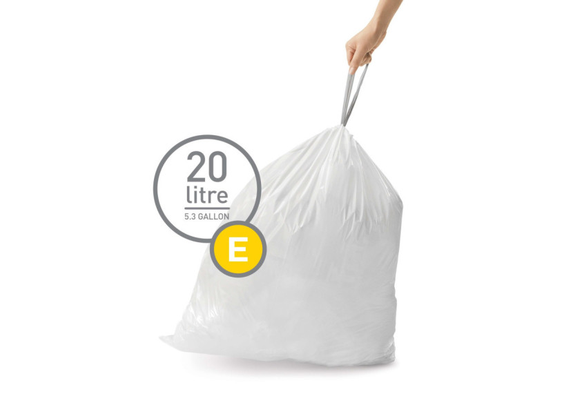Sacs poubelle Code E 20 litres - Lot de 20 pièces - SH 003153 - Simplehuman Sacs poubelle Code E 20 litres - Lot de 20 pièces - SH 003153 - Simplehuman