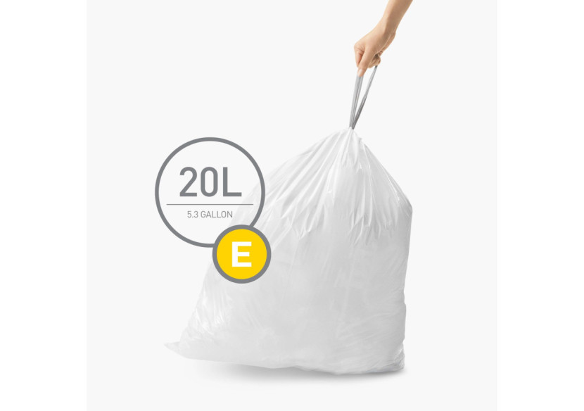 Sacs poubelle Code E 20 litres - Lot de 20 pièces - SH 003153 - Simplehuman Sacs poubelle Code E 20 litres - Lot de 20 pièces - SH 003153 - Simplehuman