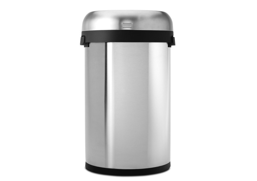 Poubelle Bullet Open - Design demi-rond 60 litres en inox - SH 013459 - Simplehuman Poubelle Bullet Open - Design demi-rond 60 litres en inox - SH 013459 - Simplehuman