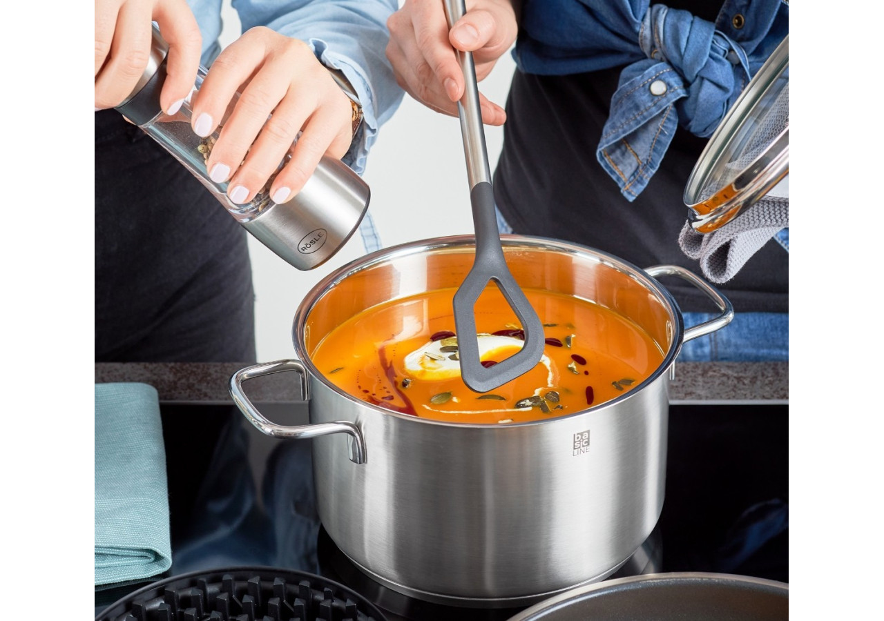 Casserole haute Basic Line - 20 cm en acier inoxydable - RS 137227 - Rösle Basic Line