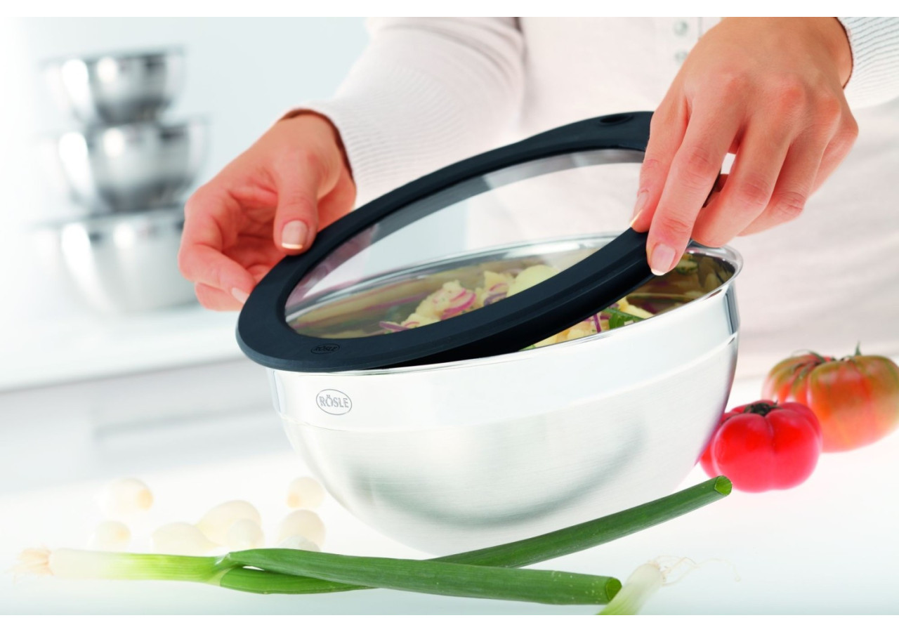 Couvercle de conservation - Verre 28 cm avec bord en silicone - RS 157331 - Rösle Keuken