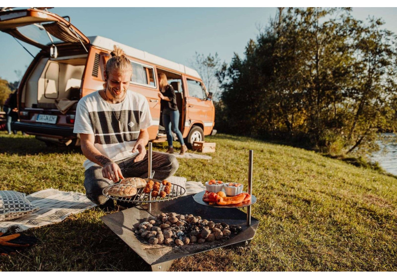 Braise Triple 90 - Foyer multifonction en acier corten - HO 330436 - HÃ¶fats