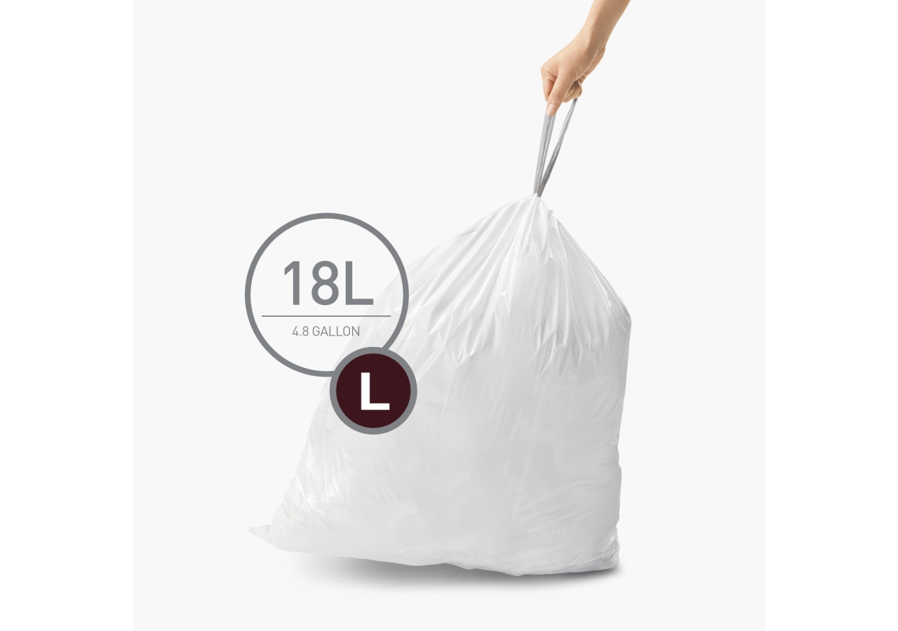 Sacs à Déchets Code L - Pack de 20 Sacs 18 Litres - SH 021126 - Simplehuman