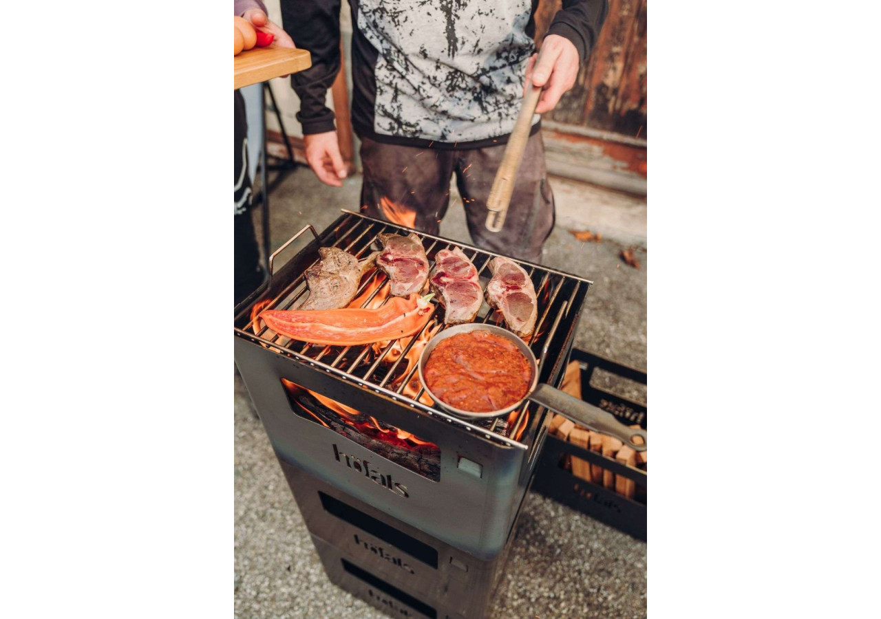 Grill pour feu de camp Beer Box - Accessoire barbecue élégant - HO 330511 - Höfats