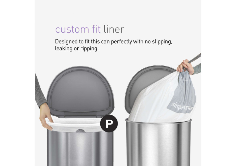 Sac poubelle Code P 50-60 L - Pack de 20 pièces, ultra-résistant - SH 003269 - Simplehuman Sac poubelle Code P 50-60 L - Pack de 20 pièces, ultra-résistant - SH 003269 - Simplehuman