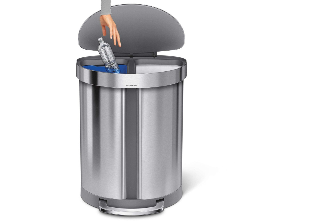 Poubelle Liner Pocket demi-rond 55 L - Style et praticité au quotidien - SH 021164 - Simplehuman