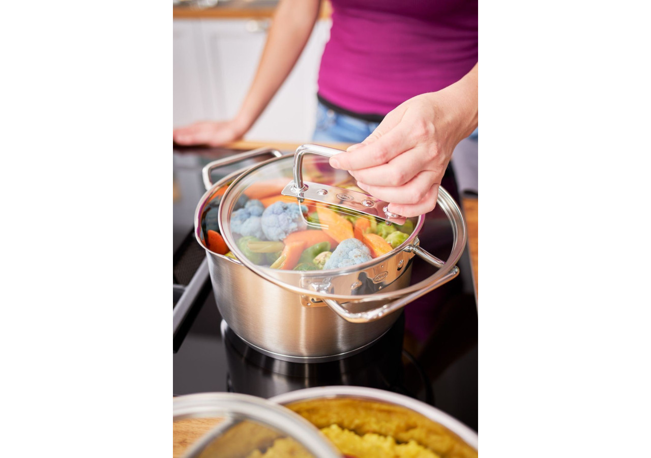 Casserole Expertiso - 16 cm, 1,9 L avec couvercle en verre - RS 919410 - Rösle Keuken