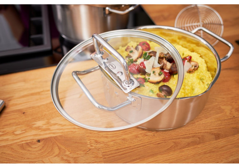 Casserole Expertiso - 16 cm, 1,9 L avec couvercle en verre - RS 919410 - Rösle Keuken Casserole Expertiso - 16 cm, 1,9 L avec couvercle en verre - RS 919410 - Rösle Keuken