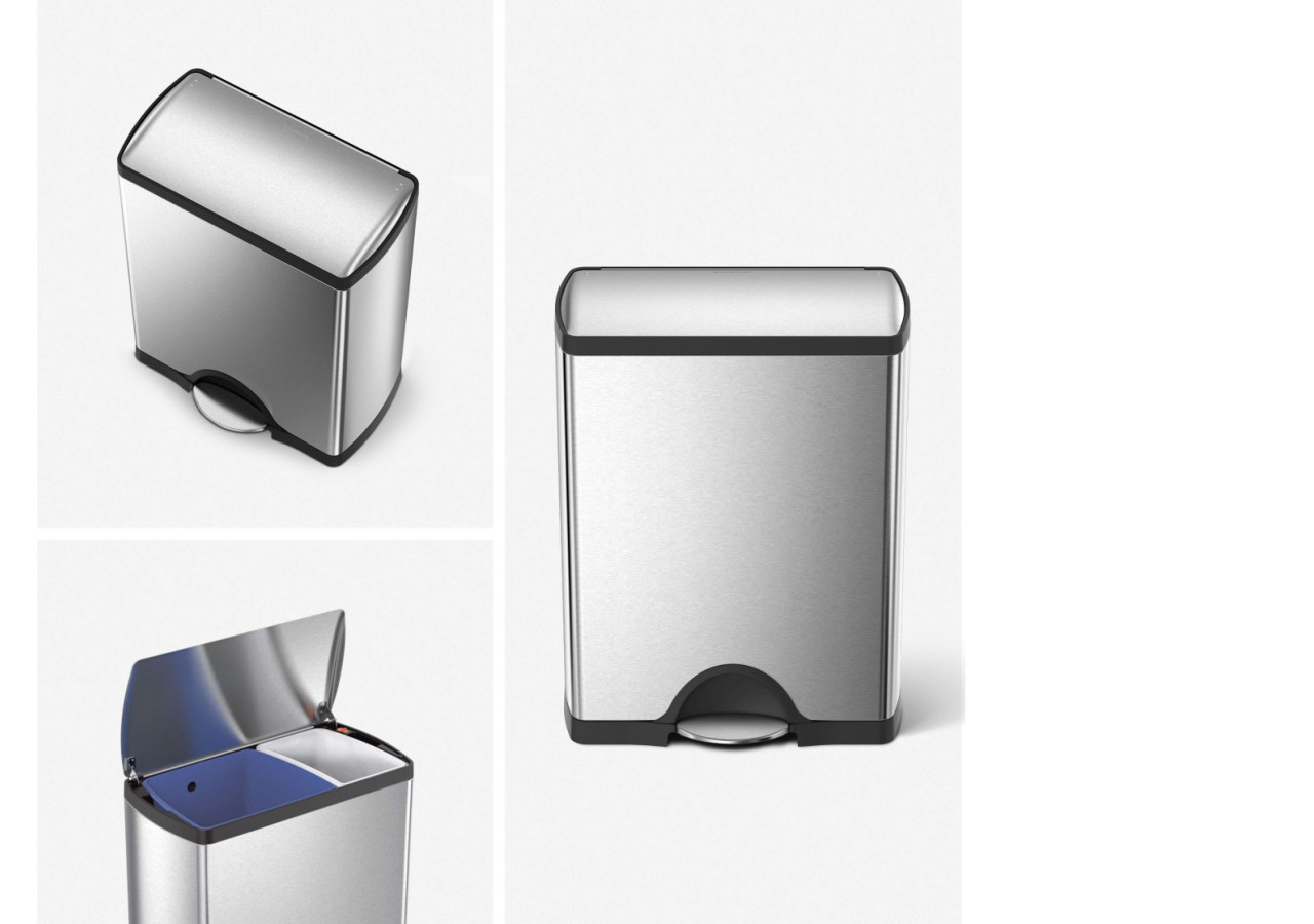 Poubelle Classic Recycler - 30 L en acier inoxydable - SH 006826 - Simplehuman