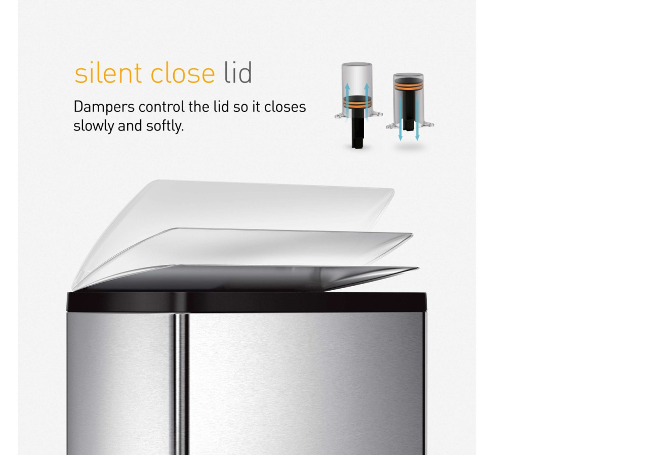 Poubelle Classic Recycler - 30 L en acier inoxydable - SH 006826 - Simplehuman