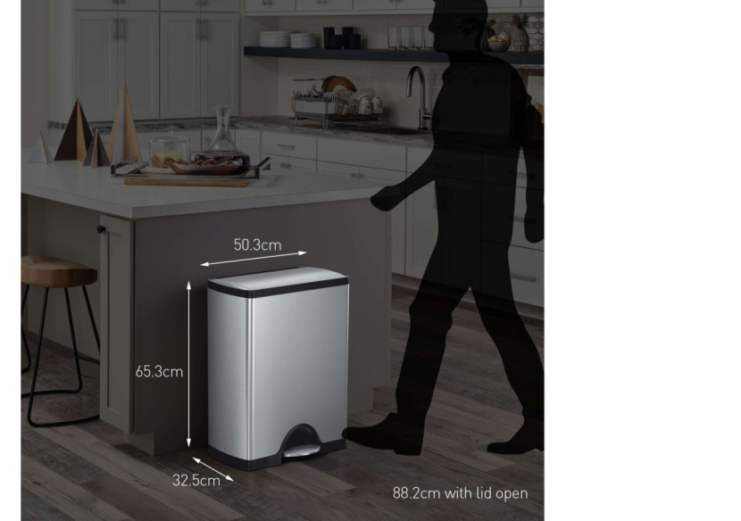 Poubelle Classic Recycler - 30 L en acier inoxydable - SH 006826 - Simplehuman Poubelle Classic Recycler - 30 L en acier inoxydable - SH 006826 - Simplehuman