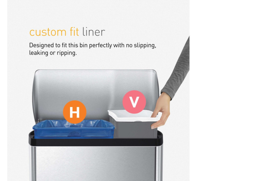 Poubelle Classic Recycler - 30 L en acier inoxydable - SH 006826 - Simplehuman Poubelle Classic Recycler - 30 L en acier inoxydable - SH 006826 - Simplehuman