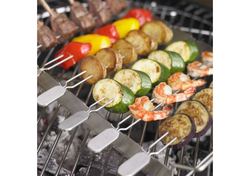Set de 6 Brochettes Rösle - Acier inoxydable avec support - RS 250728 - RÃ¶sle Barbecue