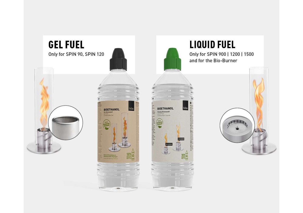 Set de 6 bouteilles Bio-Ethanol - Pour votre lueur d'ambiance - HO 331167 - Höfats