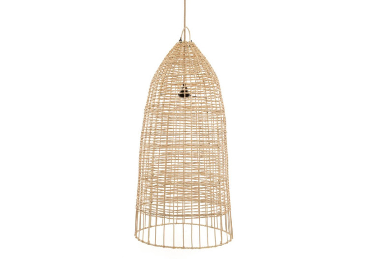 Suspension Elba - Rattan naturel - BAYU036N-L-45x90 - Bazar Bizar