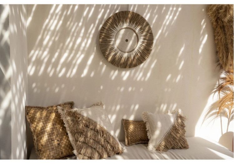 Housse de coussin Raffia - Blanc naturel 40x40 - BAVE010NW-M-40x40 - Bazar Bizar 2