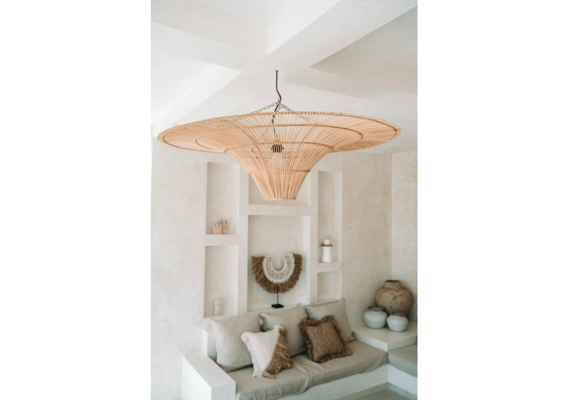 Housse de coussin Raffia - Blanc naturel 40x40 - BAVE010NW-M-40x40 - Bazar Bizar