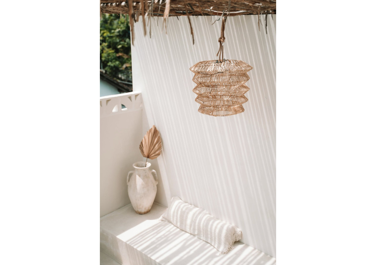 Suspension Mad Moiselle - Rattan naturel M - BAYU034N-M-50x40 - Bazar Bizar