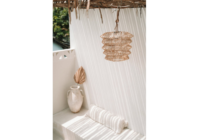 Suspension Mad Moiselle - Rattan naturel M - BAYU034N-M-50x40 - Bazar Bizar